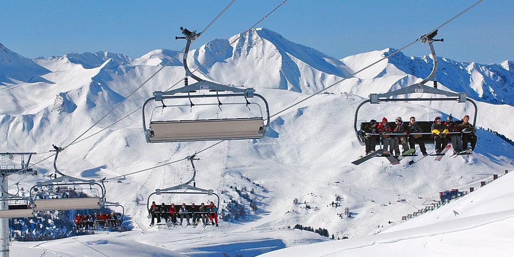Das Skigebiet von La Plagne 
