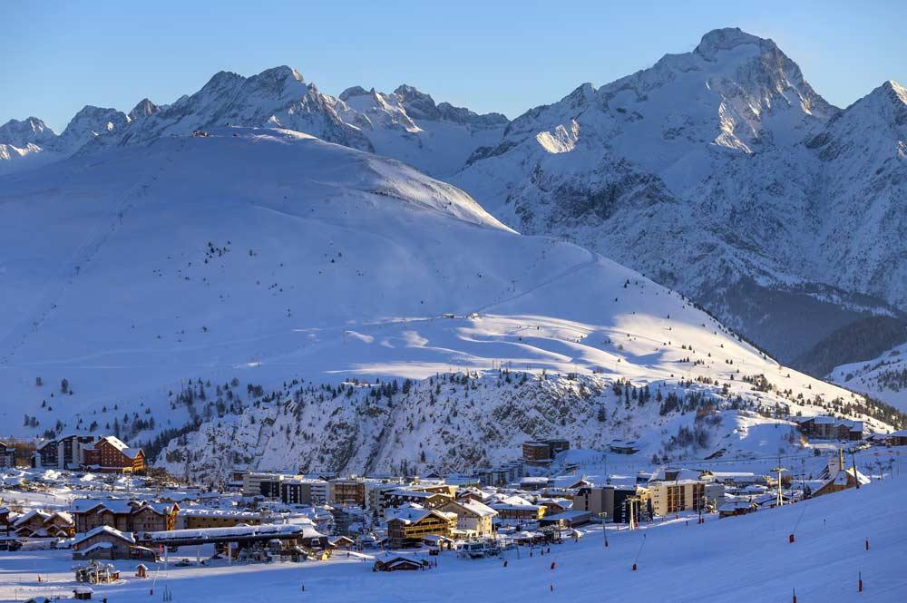 Blick ins Tal Alpe d'Huez