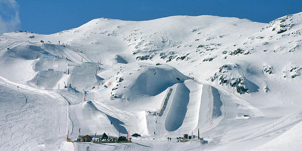 Der Snowpark von Les 2 Alpes