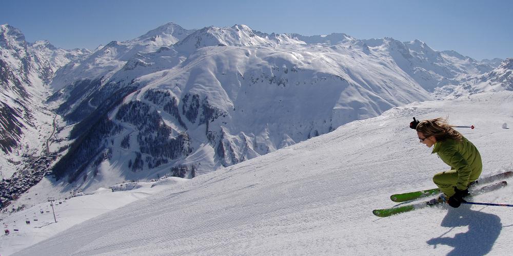 Panoramaansicht Skigebiet Val d'Isère