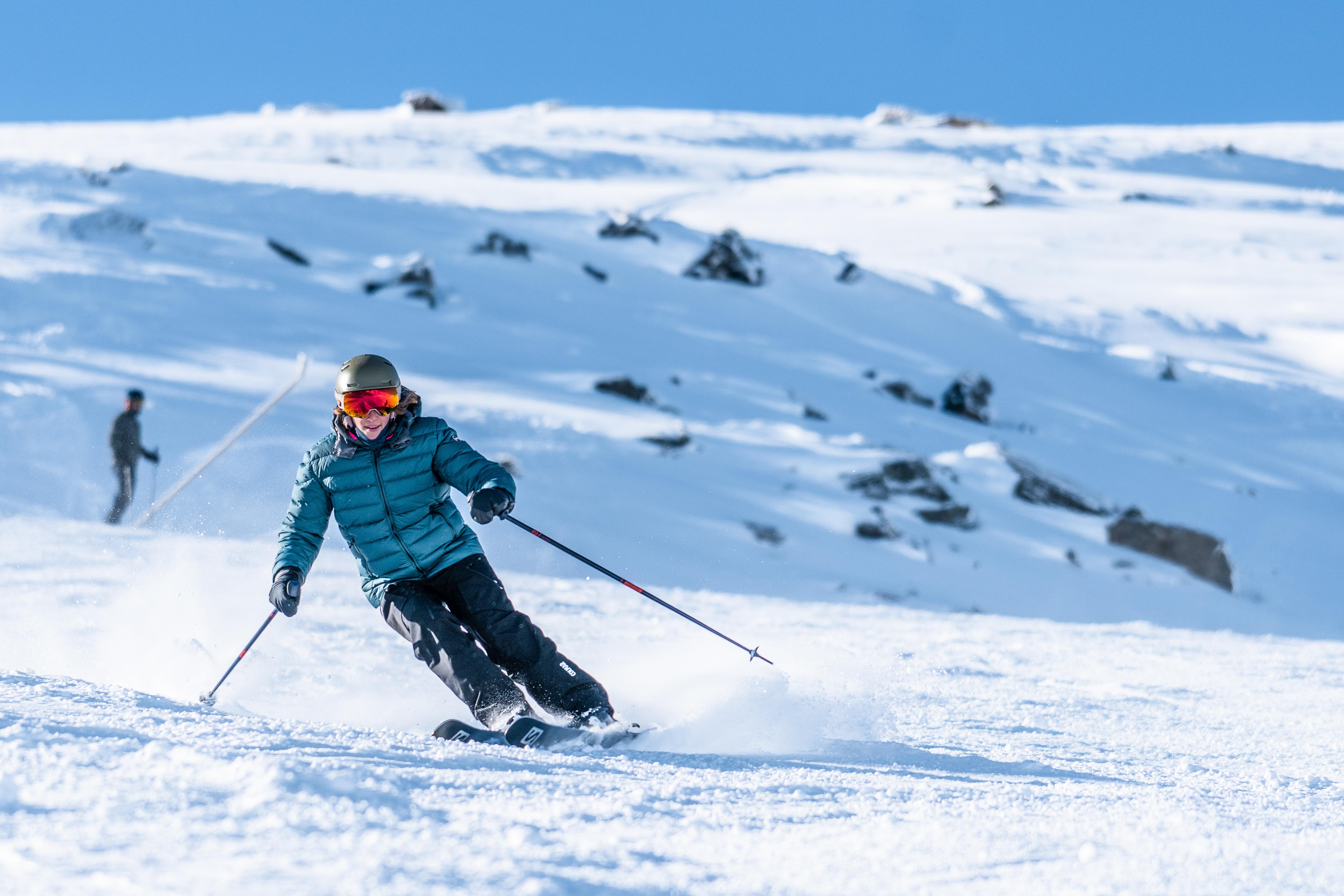 Skifahrer in Val Thorens