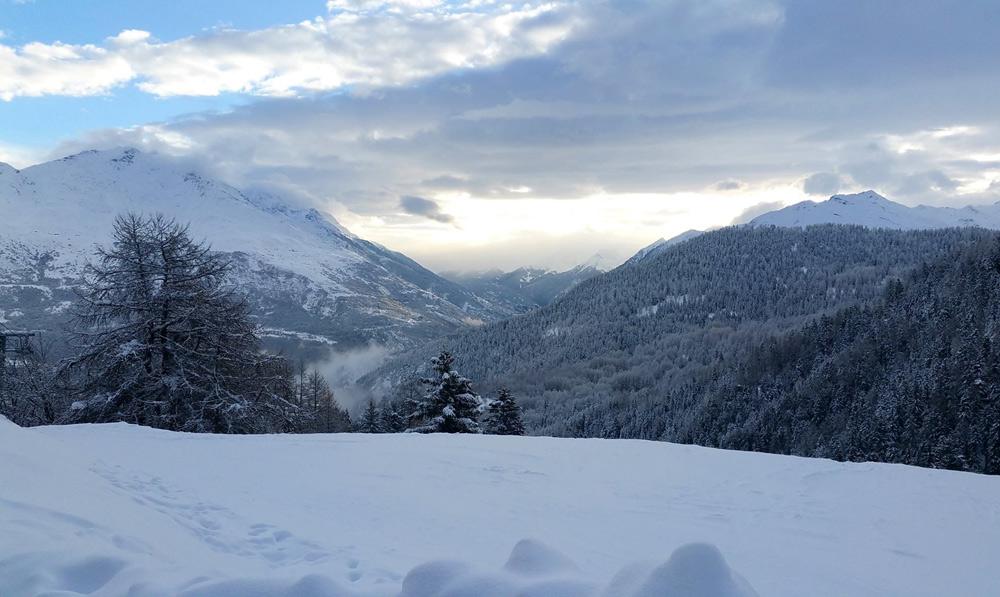 Ausblick vom Skigebiet Les Karellis