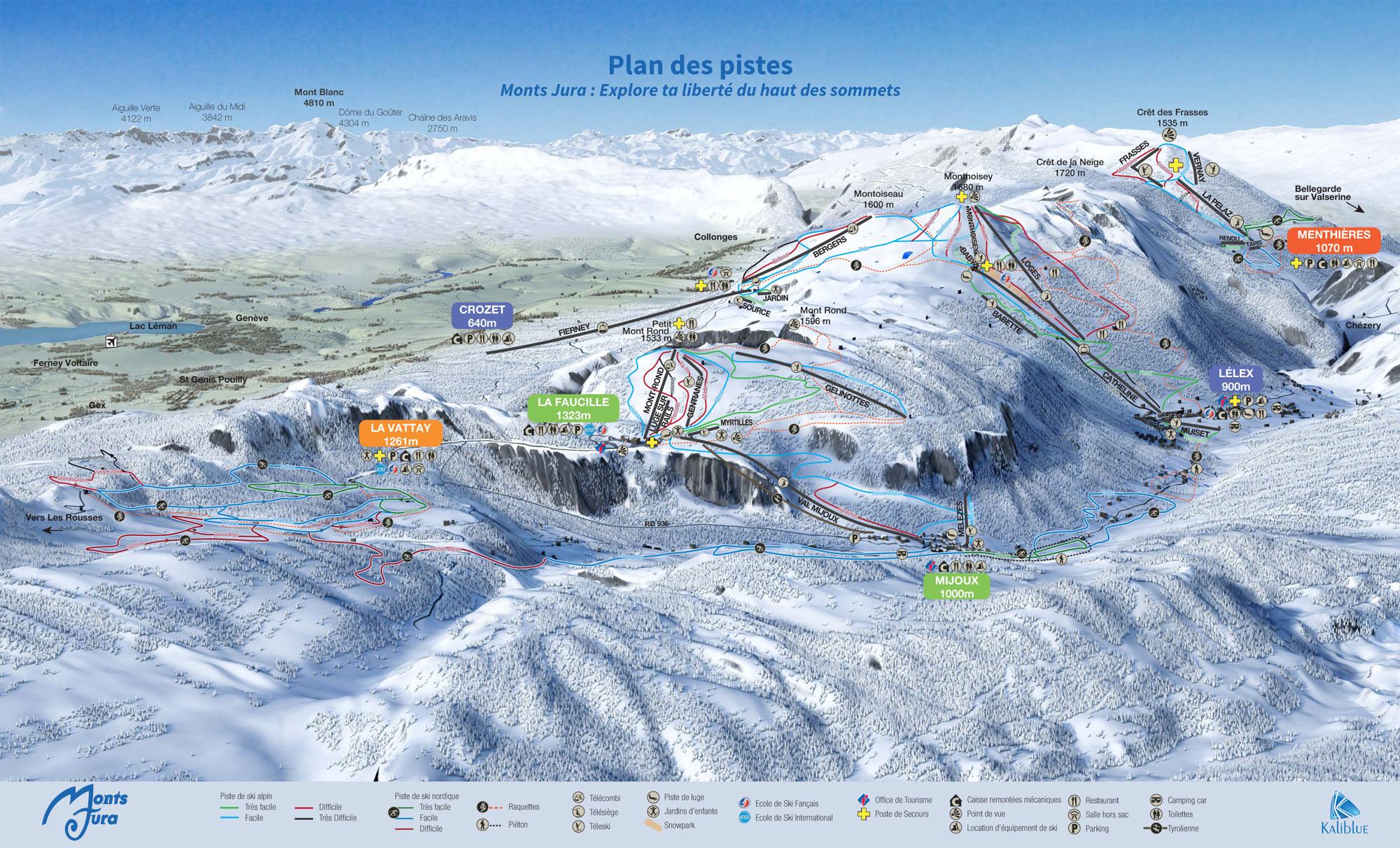 Pistenplan Monts Jura