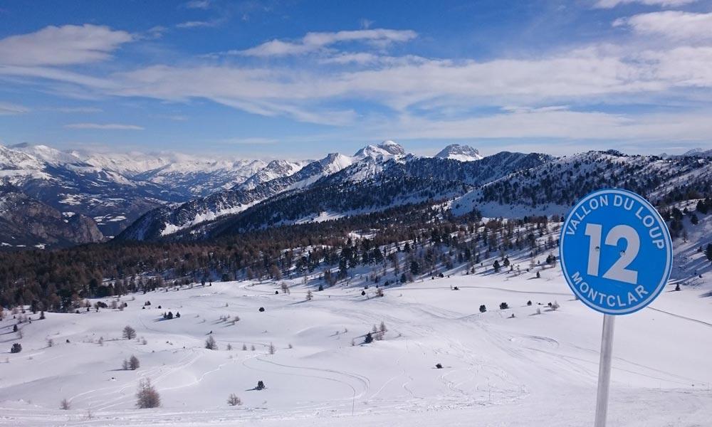 Aussicht vom Skigebiet Montclar