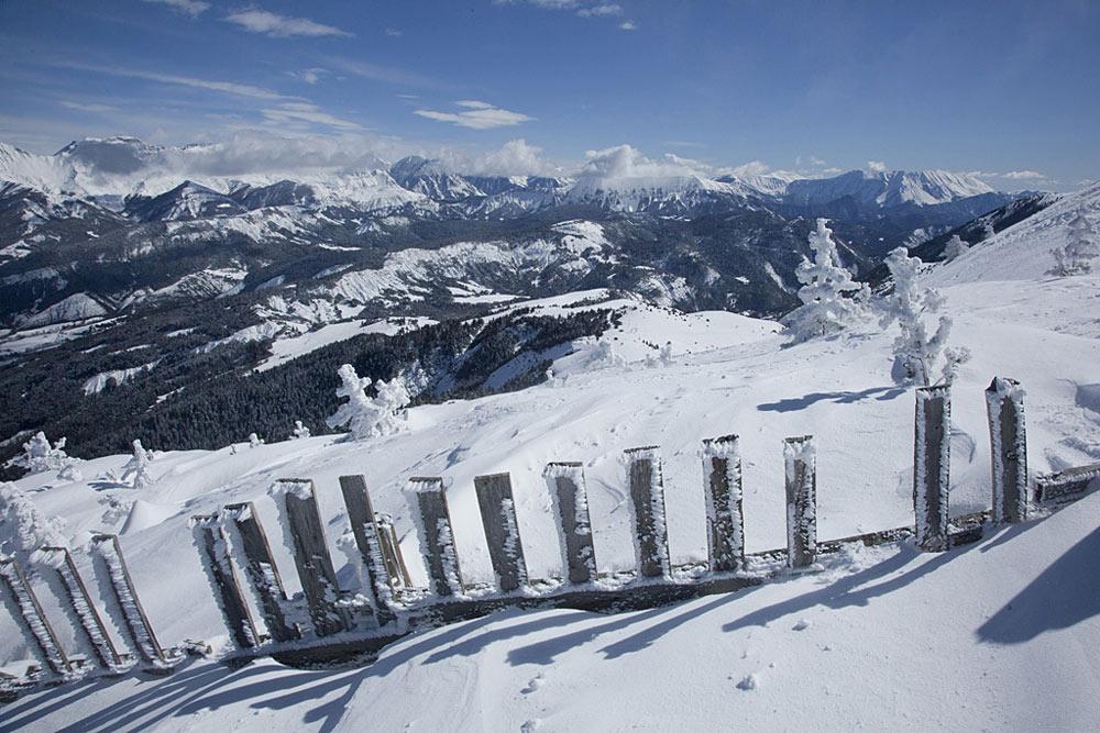 Panorama vom Skigebiet Chabanon