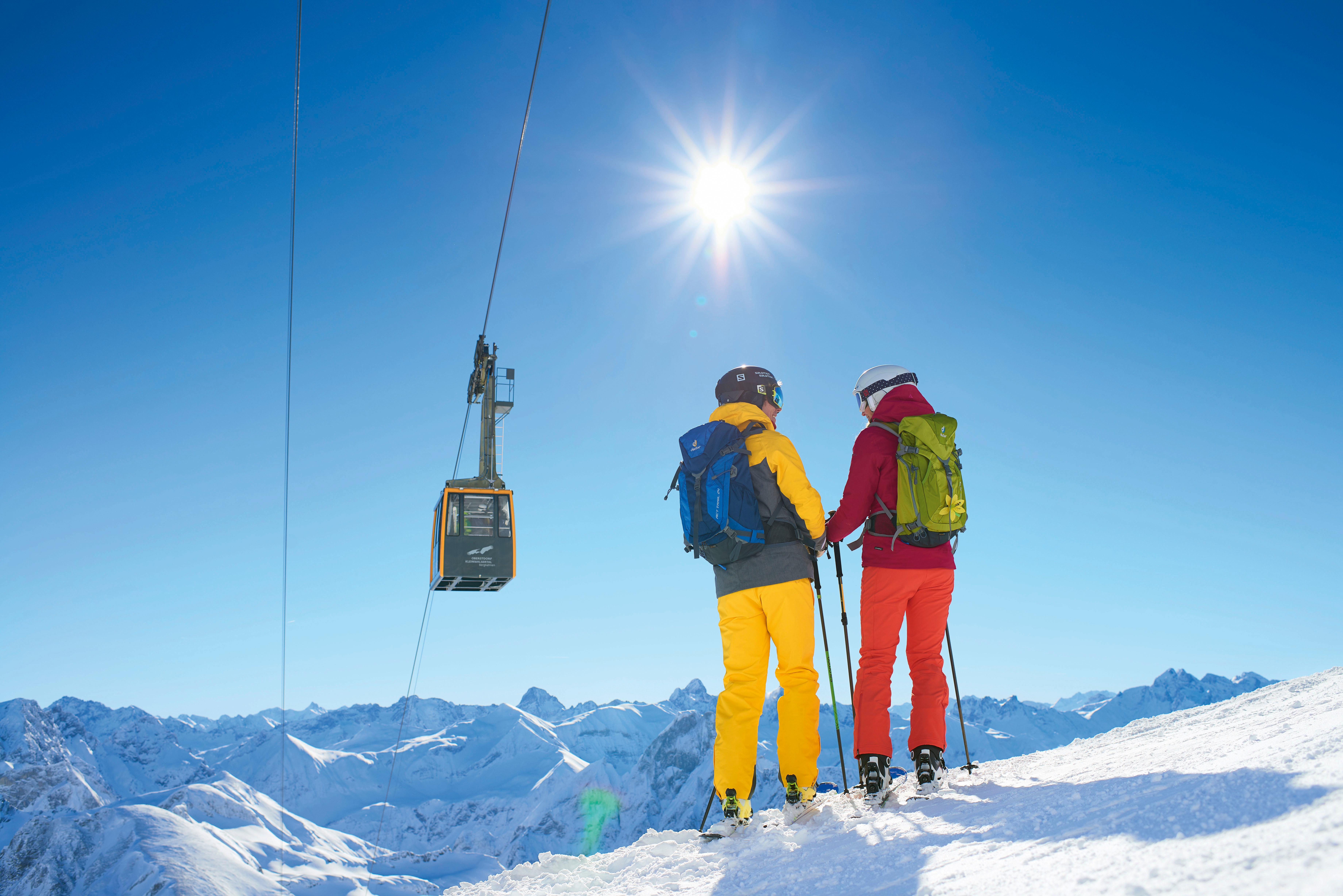 Skifahrer am Nebelhorn