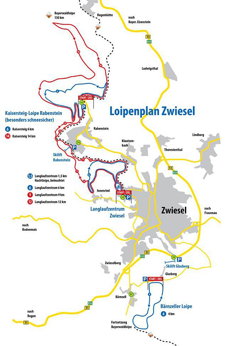 Loipenplan Zwiesel