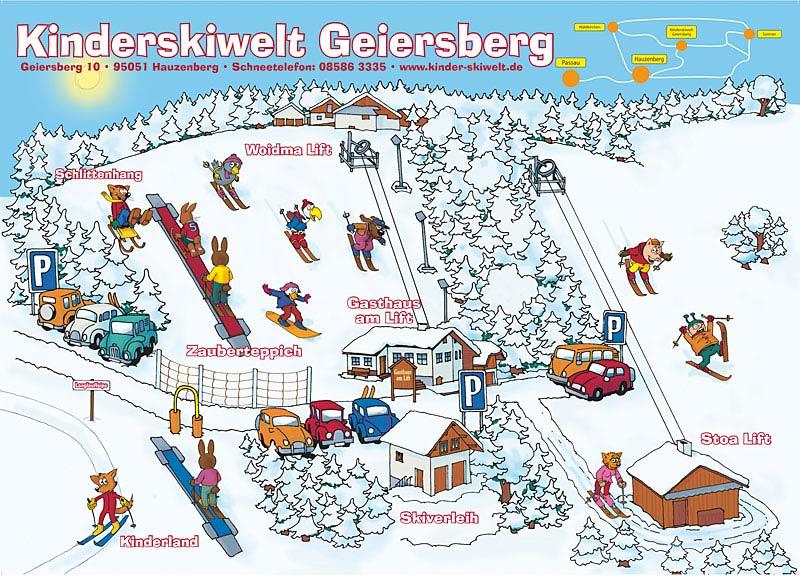 Pistenplan Kinderskiwelt Geiersberg