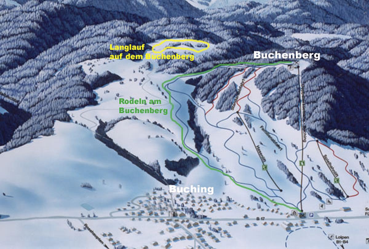 Pistenplan Buching - Buchenberg