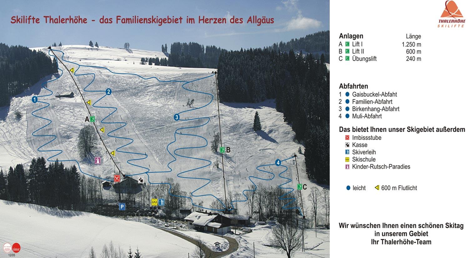 Pistenplan Skilifte Thalerhöhe - Missen