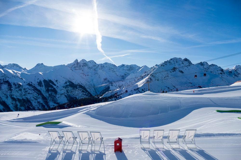 Blick auf den Easy Park im Skigebiet Fellhorn-Kanzelwand