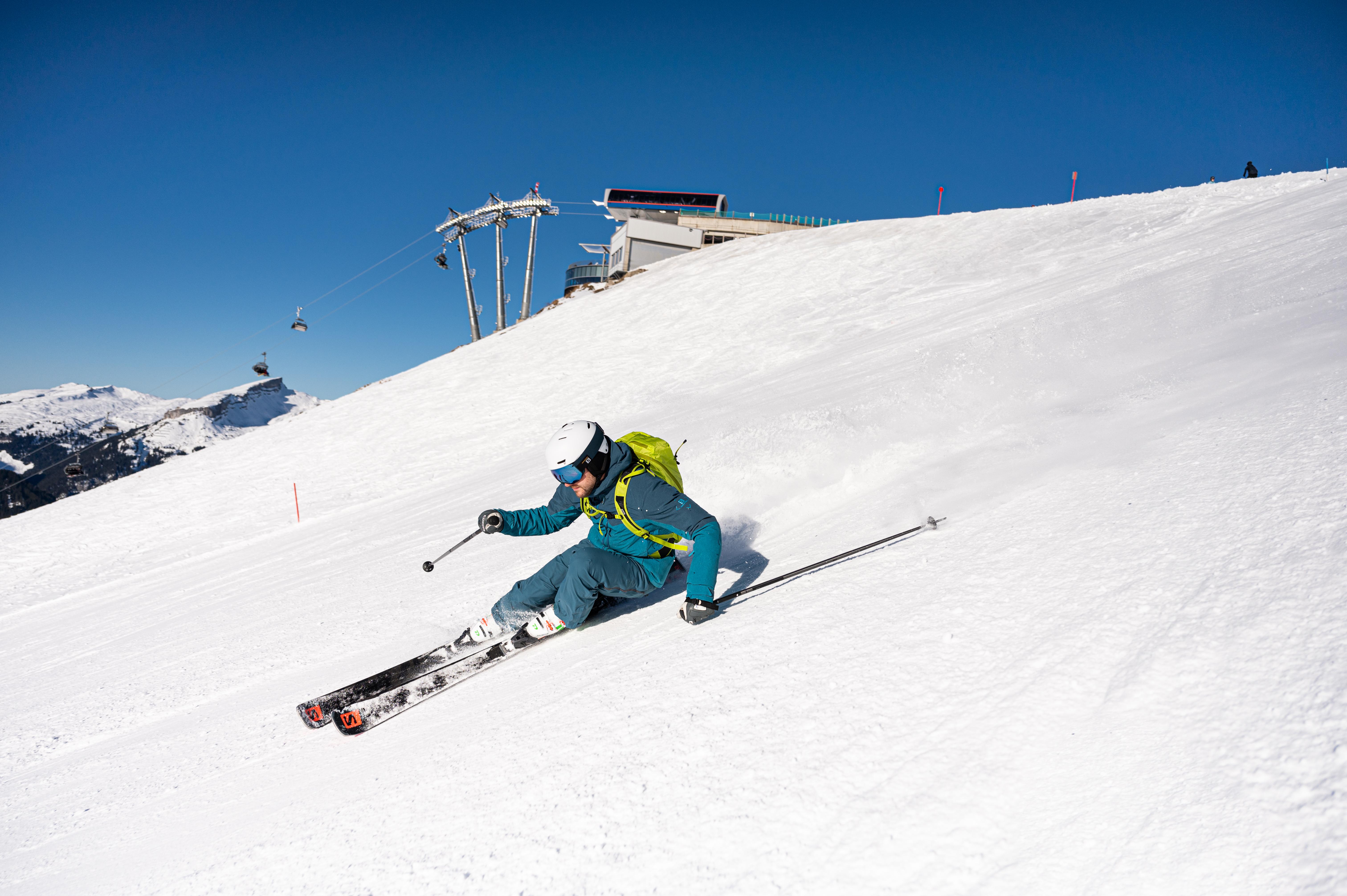 Skifahren an der Kanzelwand