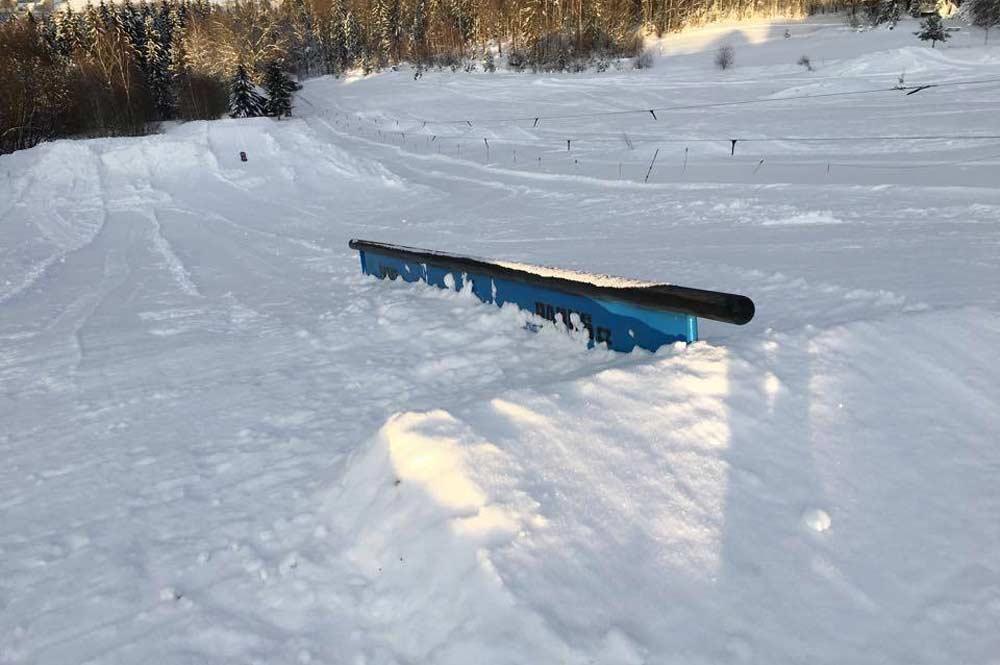 Obstacle im Snowpark Reichenberg