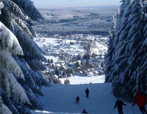 Schmiedefeld-Blick vom Skihang am Eisenberg