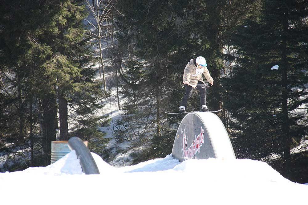 Snowboarder im Kandelpark