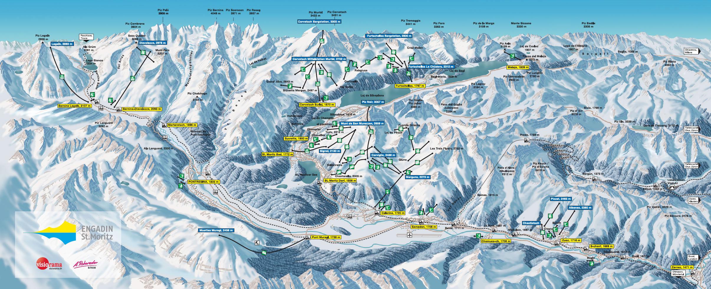 Pistenplan St. Moritz - Engadin