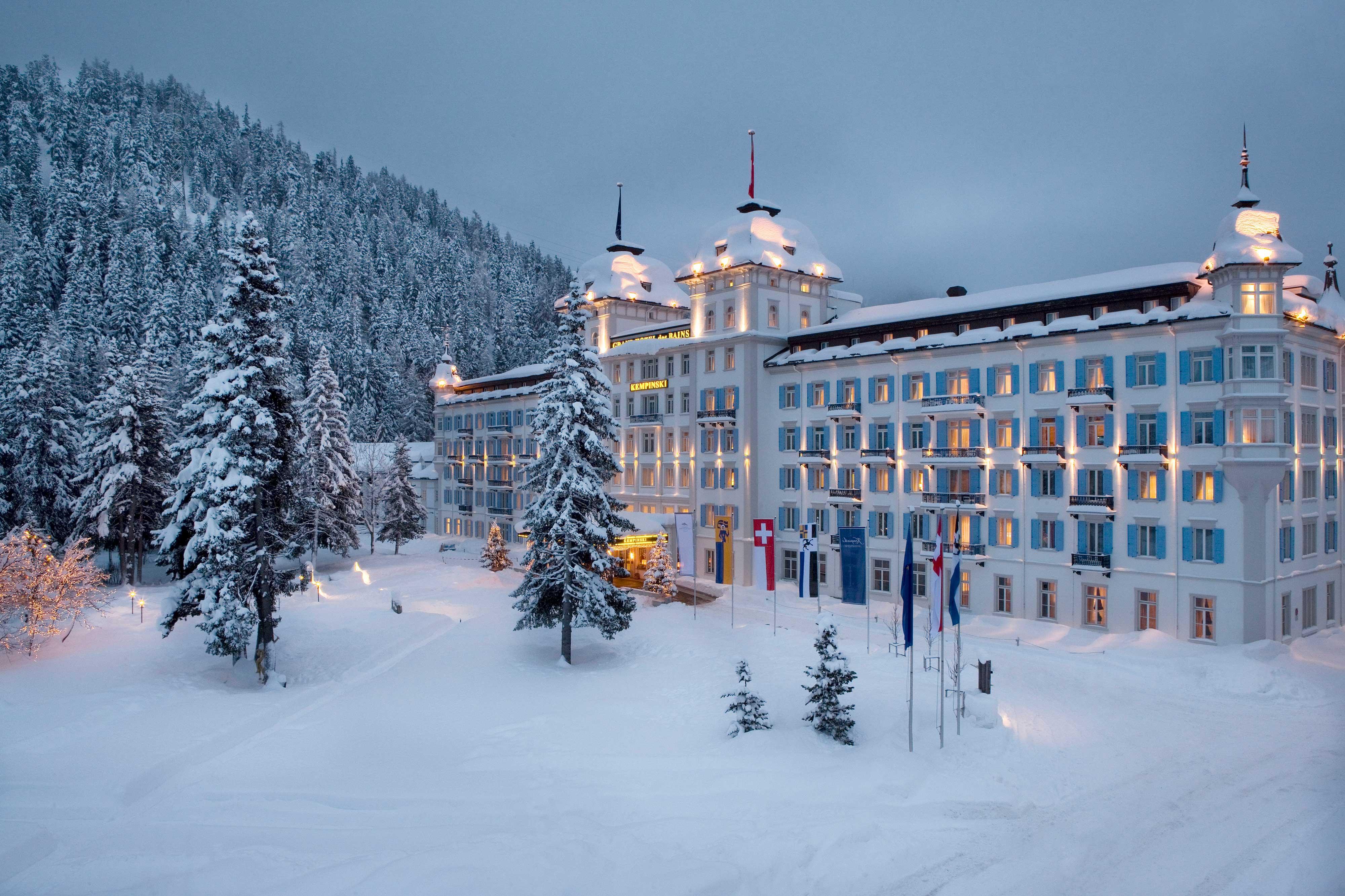 Das beeindruckende Kempinski Grand Hotel in St. Moritz
