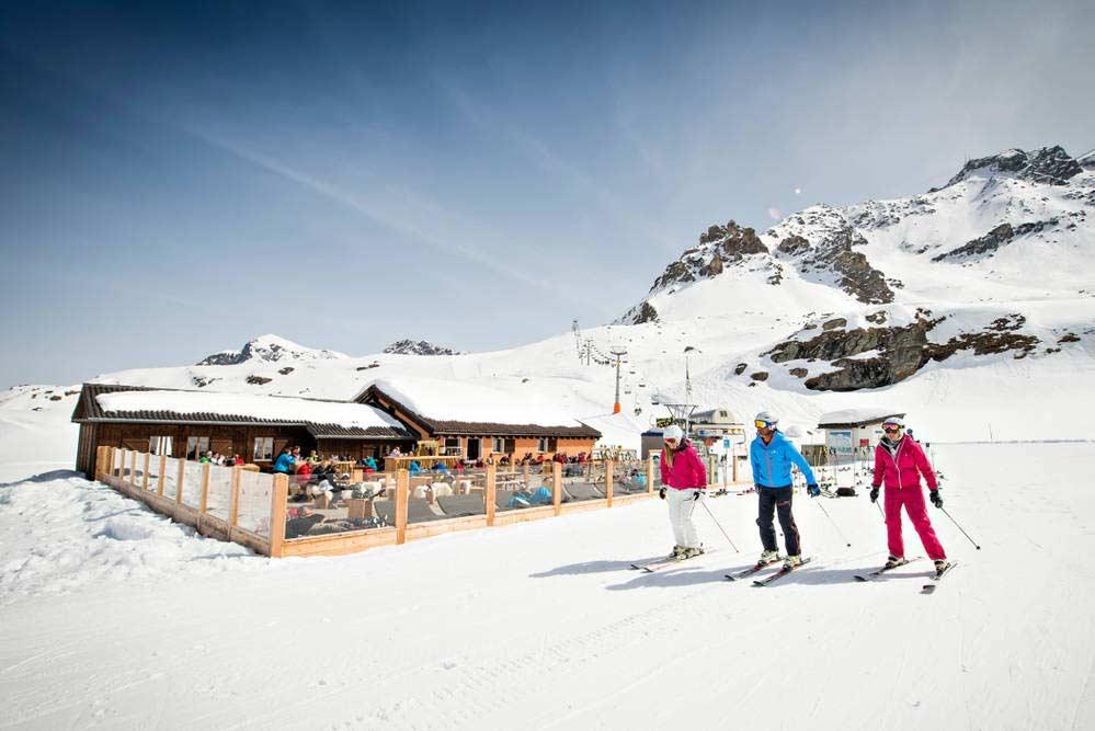 Im Skigebiet Corvatsch gibt es zehn Restaurants und Hütten zur Einkehr
