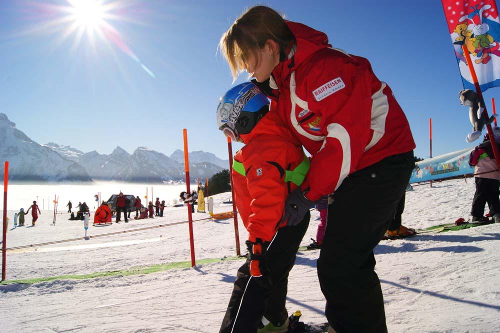 Skilehrer im Skigebiet Amden