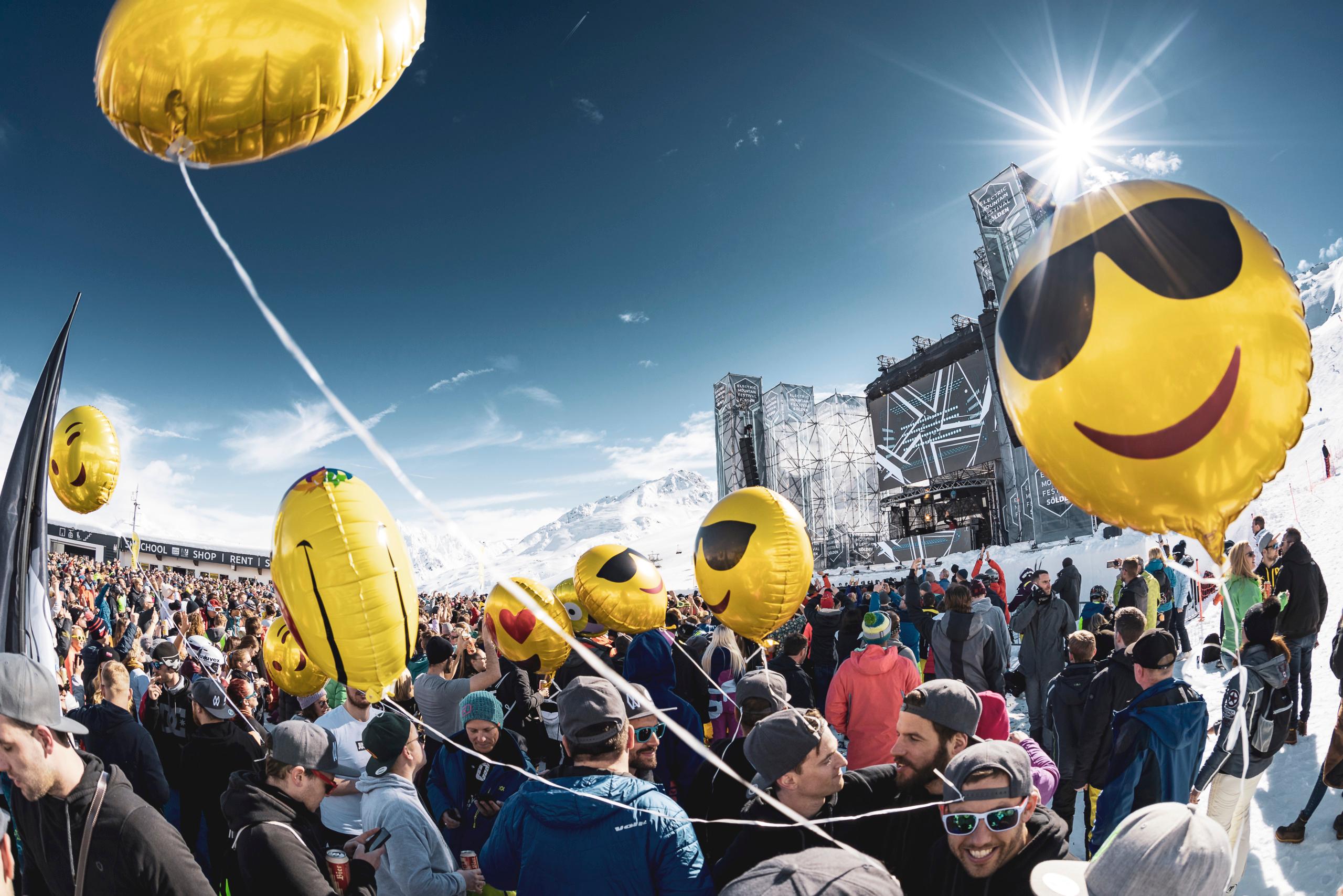 Das Electric Mountain Festival zählt zu den beliebtesten Veranstaltungen im Skigebiet Sölden