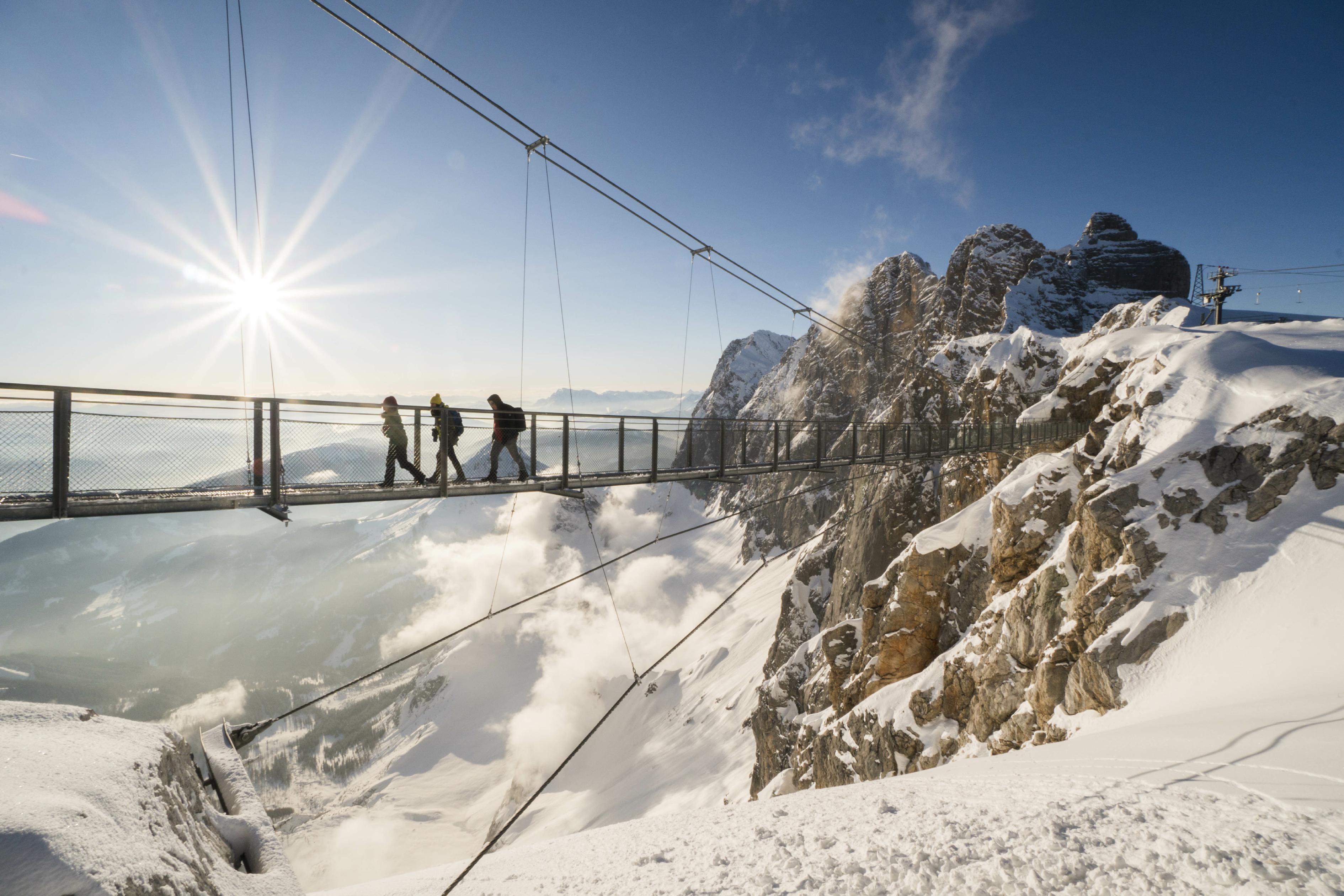 Hängebrücke am Dachstein Gletscher