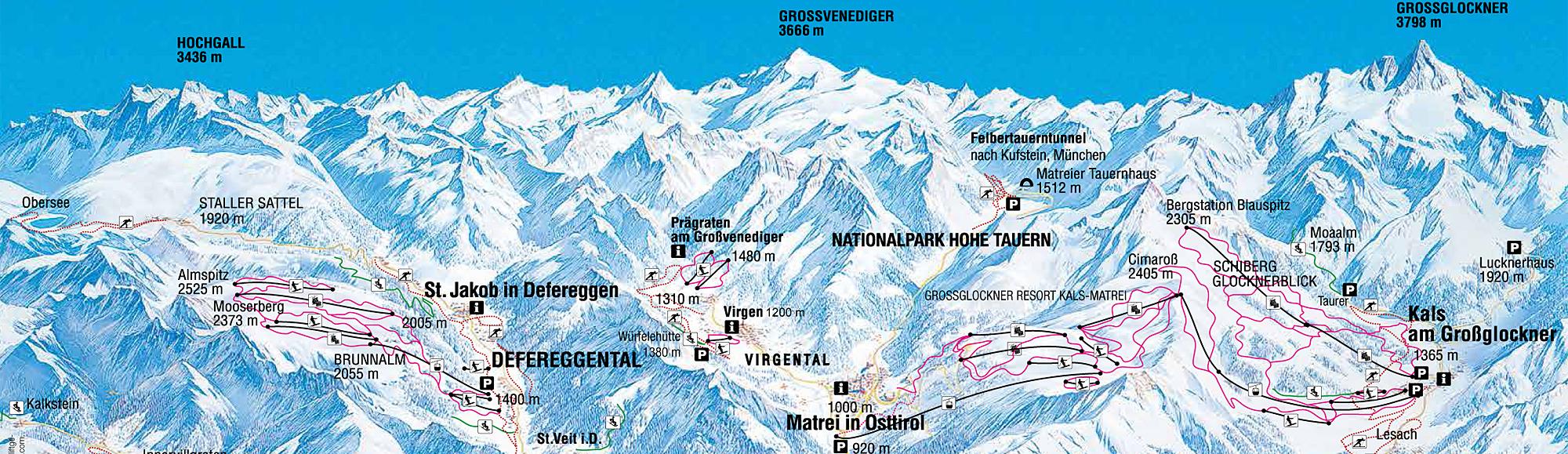 Pistenplan Prägraten und Osttirol
