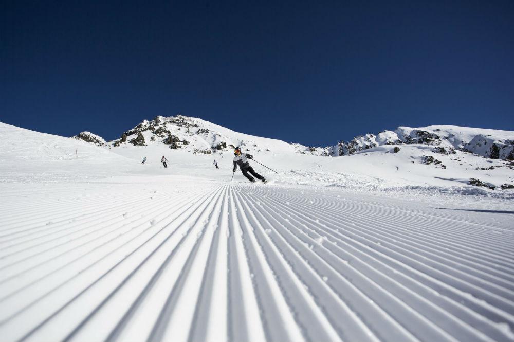 Bestens präparierte Pisten im Skigebiet Kühtai