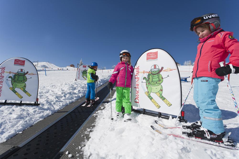 Kinder im Drachenpark im Skigebiet Feuerkogel