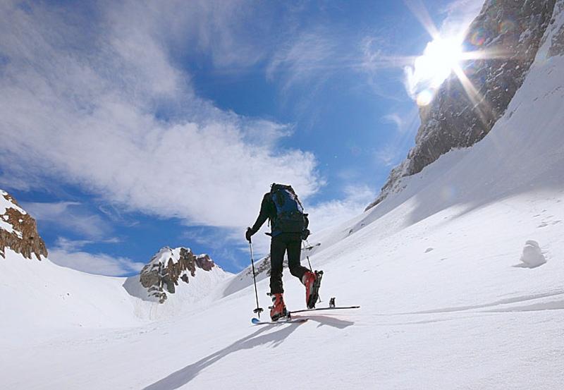 Tourenski-Gehen im Skigebiet Heutal