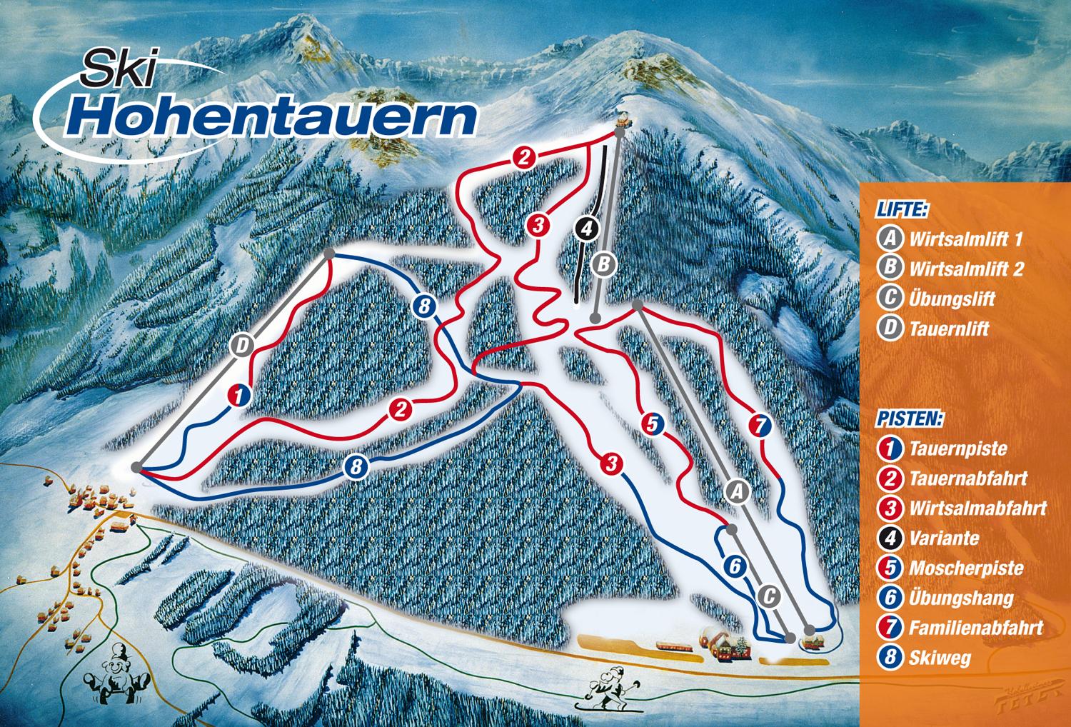 Pistenplan Hohentauern Ski