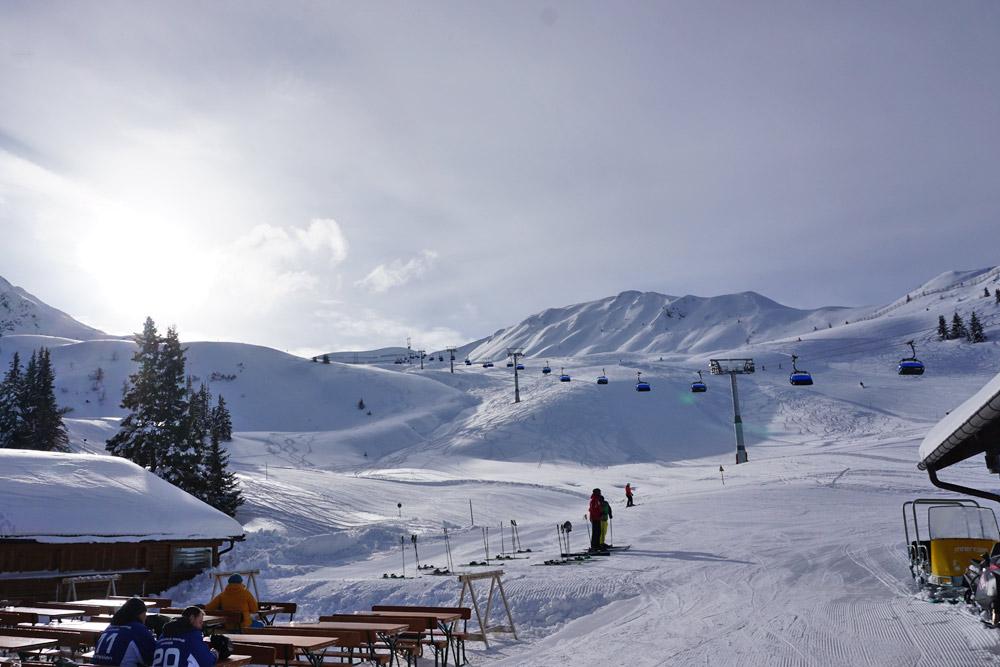 Blick auf das Skigebiet Ratschings-Jaufen