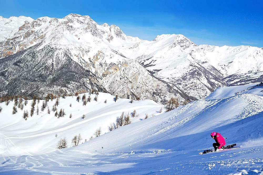 Skifahrer in Bardonecchia