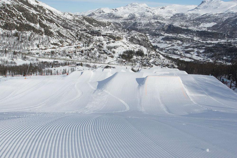 Der Snowpark im Skigebiet Hemsedal Skicenter &nbsp;