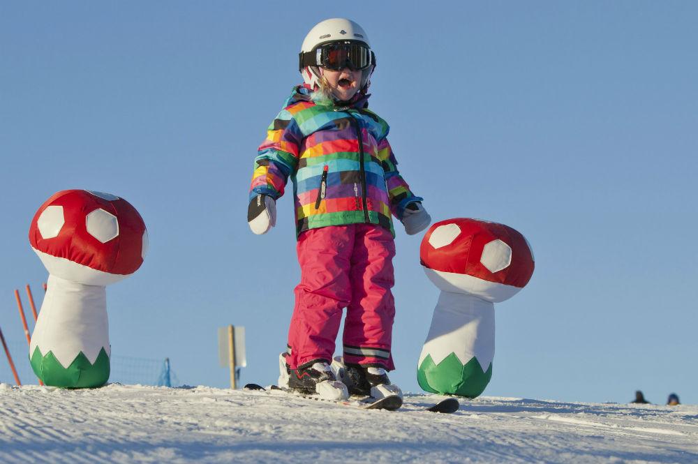 Kind im Skigebiet Tryvann Vinterpark