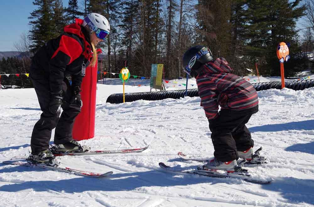 Kinderski im Skigebiet Montcalm