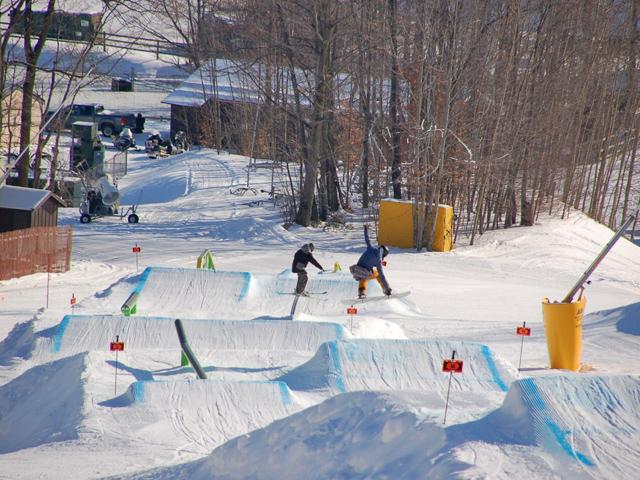 Snowpark im Skigebiet