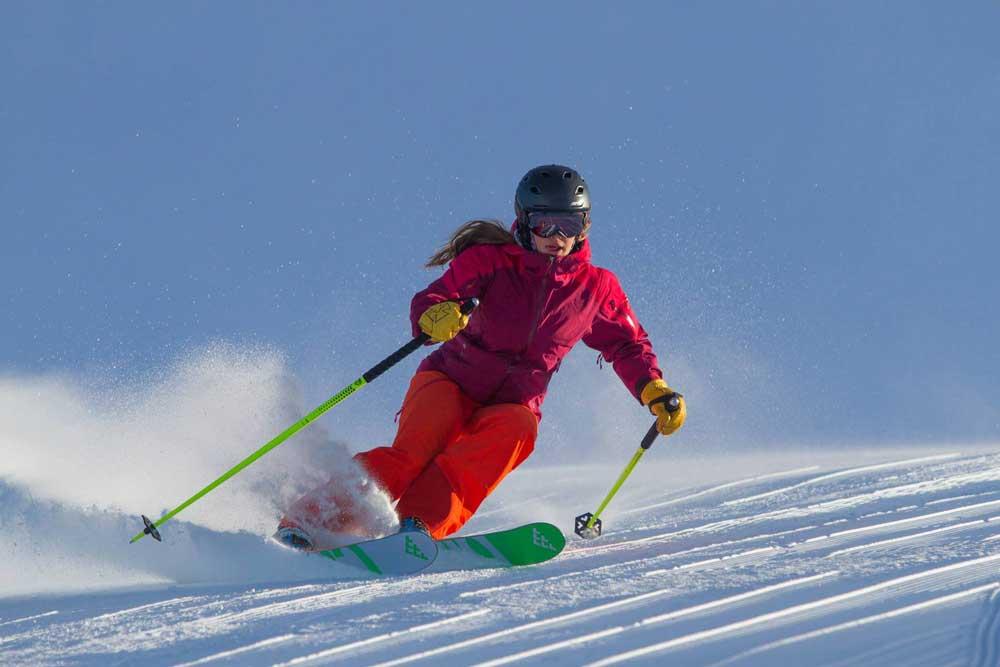 Skifahrer auf den Pisten