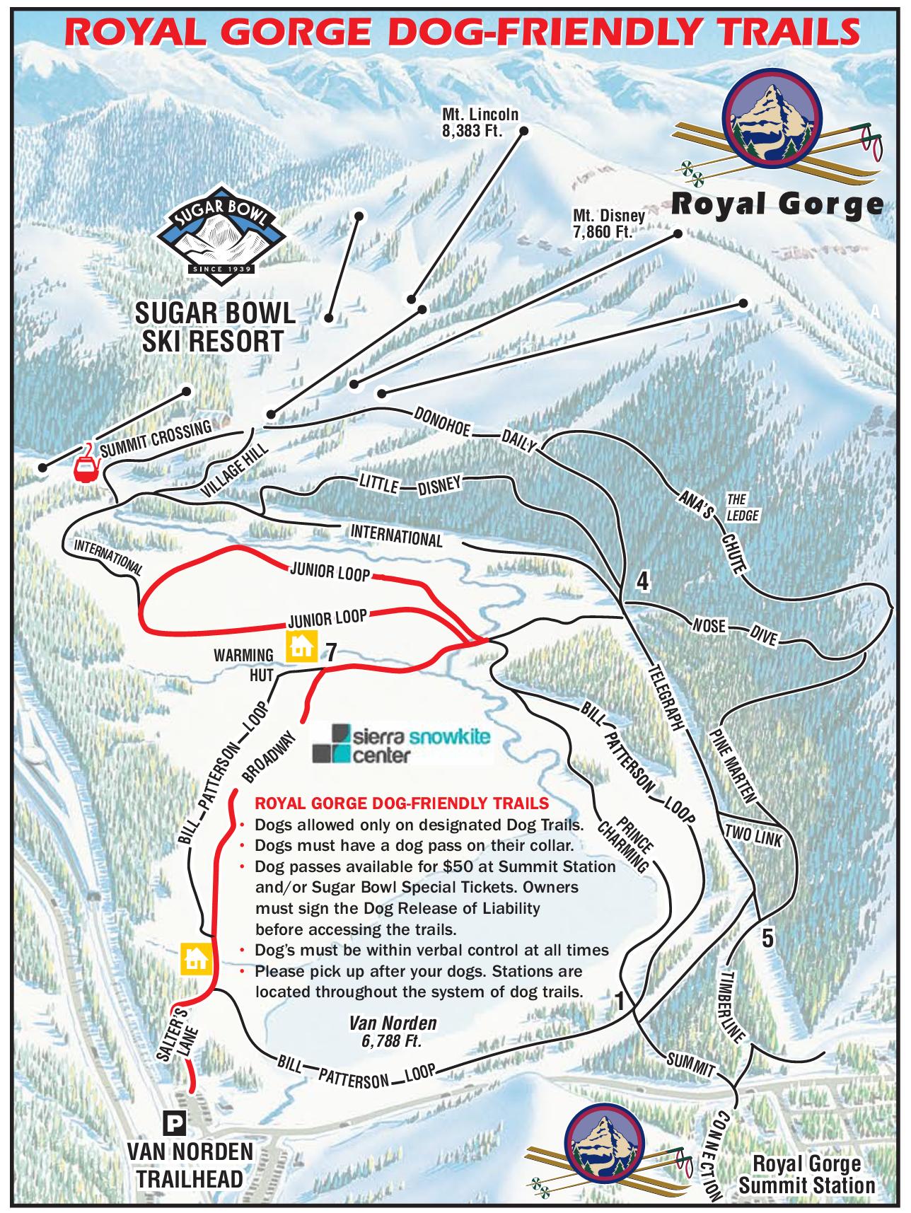 Hundeloipenplan Royal Gorge