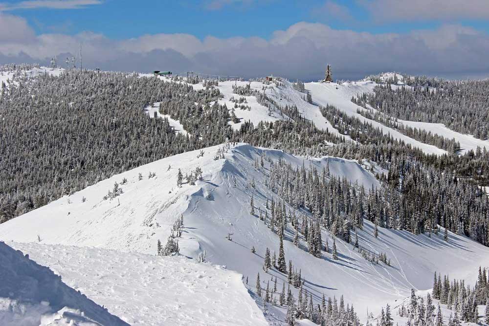 Blick über das Skigebiet Mission Ridge