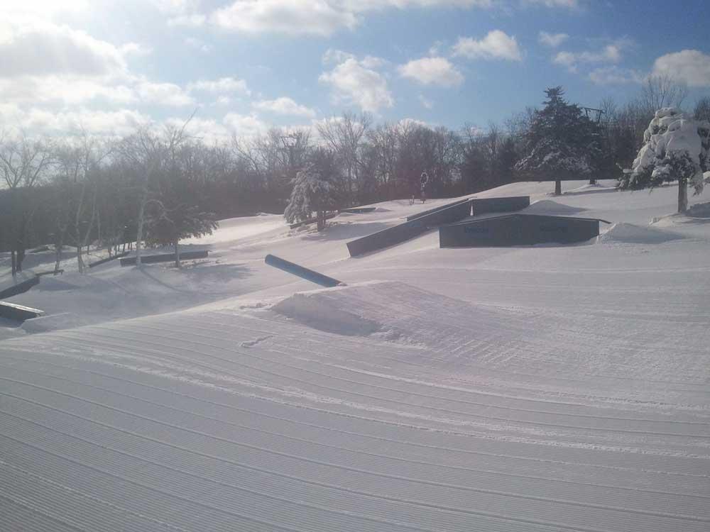 Blick auf den Snowpark von Chestnut