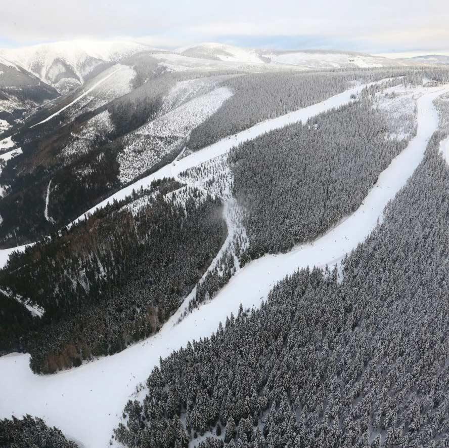 FIS World Cup Piste im Skiareal Svaty Petr - Spindlermühle