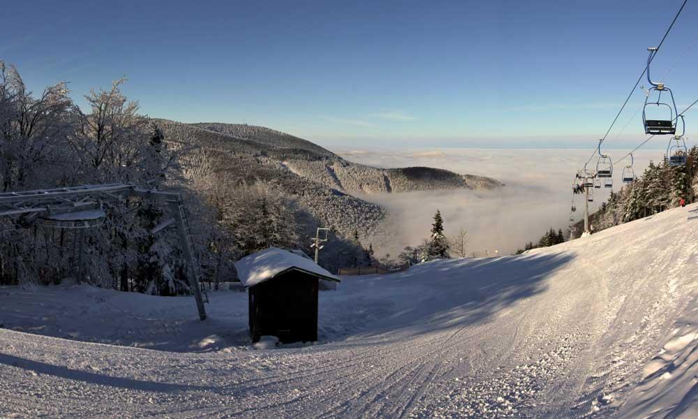 Panorama im Skigebiet Pustevny
