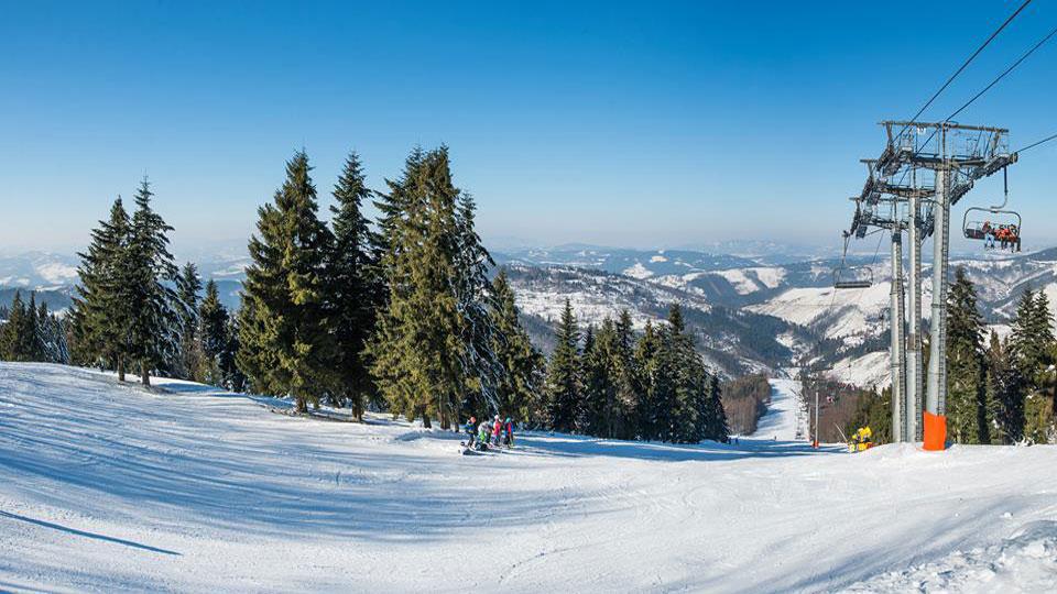 Panorama im Skigebiet Velka Raca