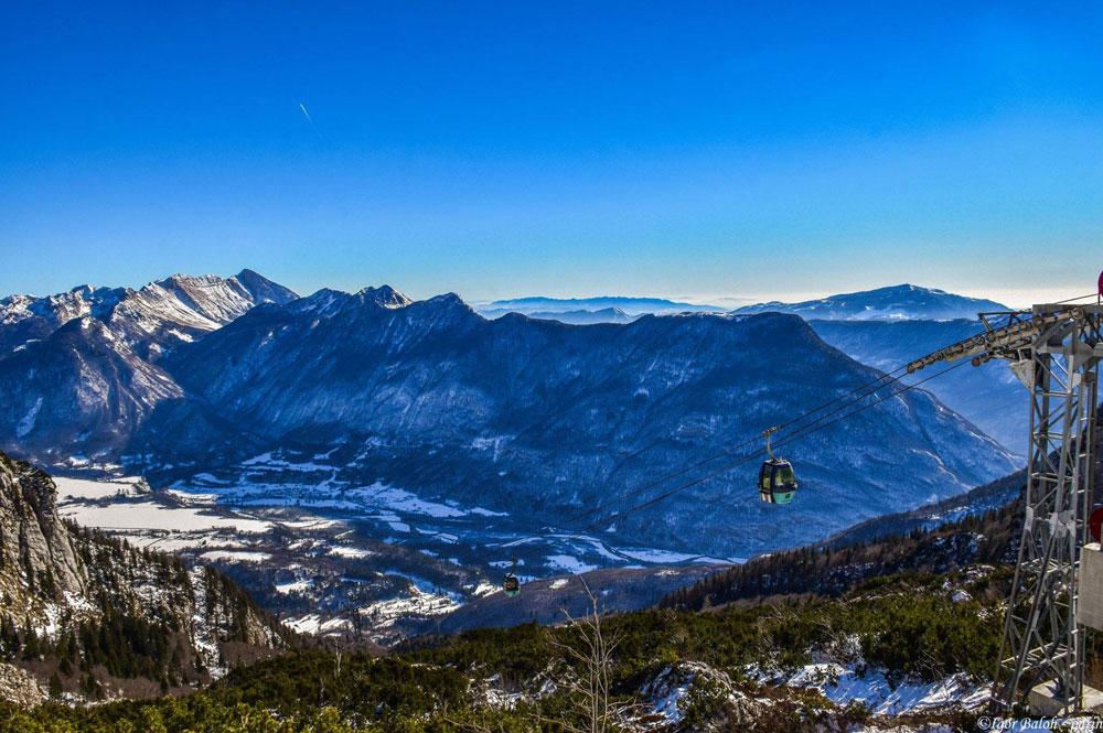 Ausblick vom Skigebiet Bovec-Kanin
