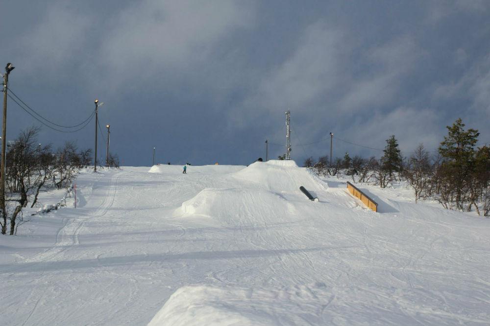 Freestyle Park im Skigebiet Saariselkä