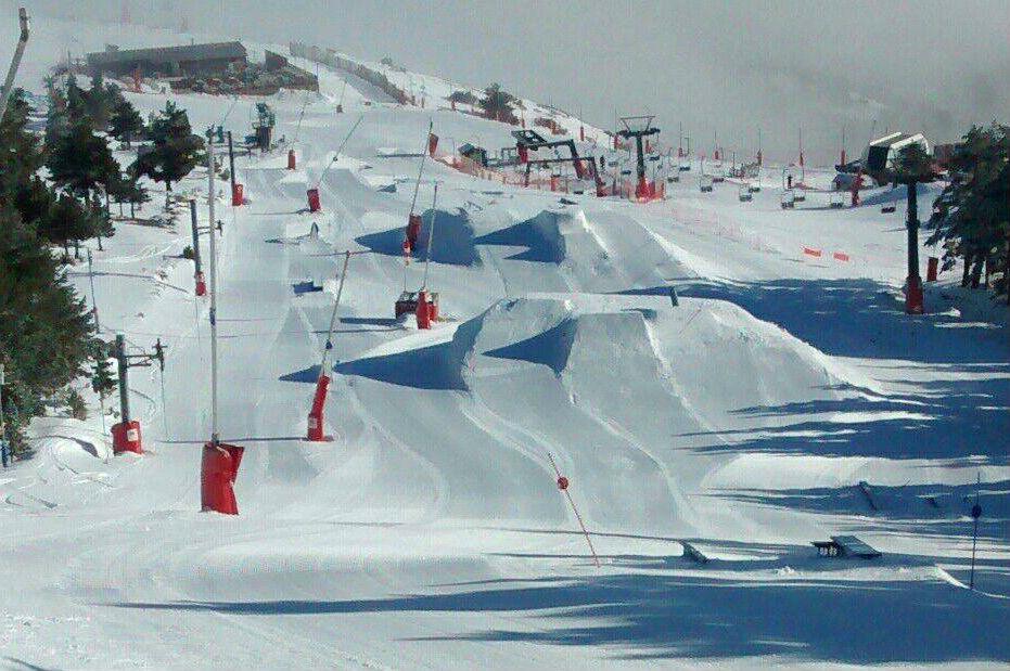 Der Snowpark im Skigebiet Valdelinares