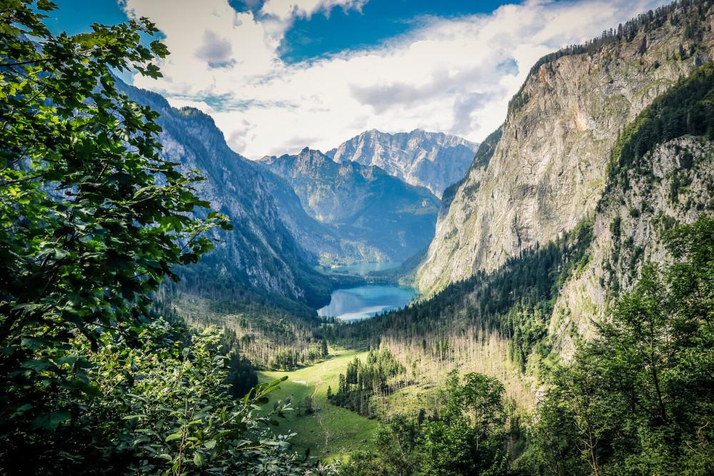 Blick auf den Obersee im Berchtesgadener Land