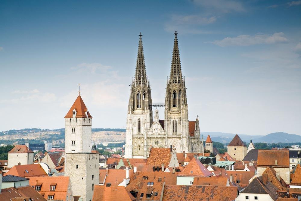 Blick über die Dächer von Regensburg