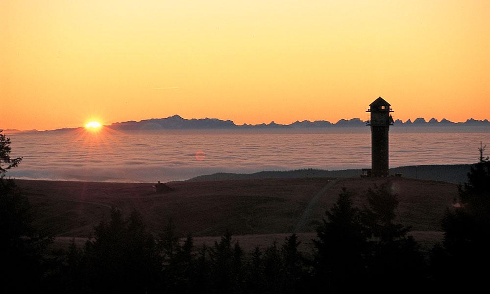 Sonnenuntergang über dem Feldberg