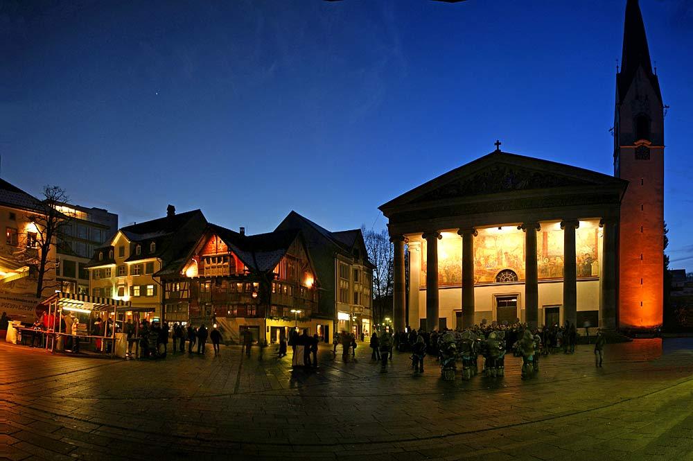 Dornbirner Marktplatz bei Nacht
